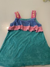 Marc Jacob’s Girls Terry Towel Dress In Green / Pink Size 4