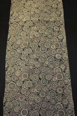 f-440 antique silk habutae kimono fabric -  mums - 14'' x 41''
