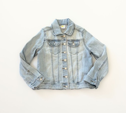 Crazy 8 Long Sleeve Snap Button Up Casual Washed Denim Jacket Girls Size M (7-8) - Picture 4 of 4