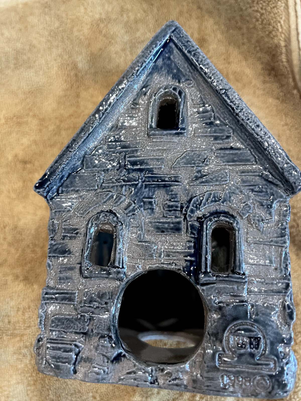 Lighted  Rowe Pottery Cornerstone Village Glen Valley School  1999  rare