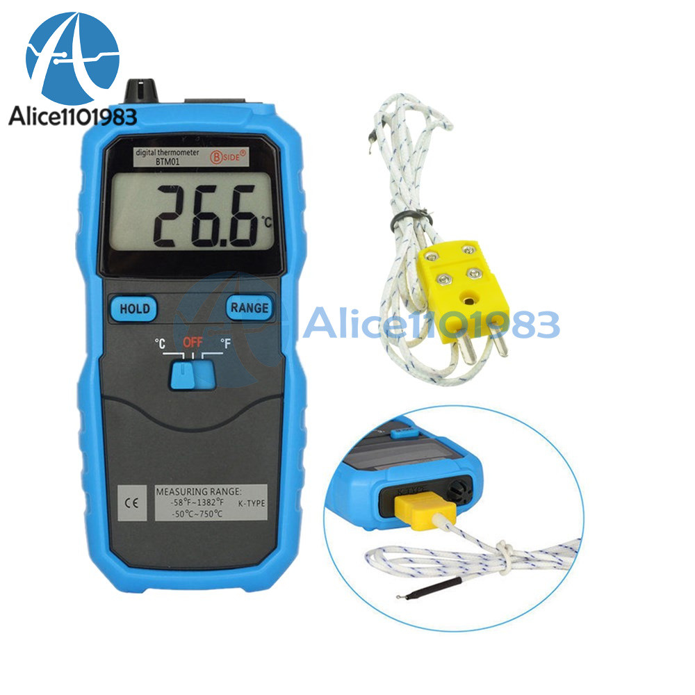 BTM01 BSIDE Digital 1.77IN 2-Channel Handhold K-Type Temperature Thermometer