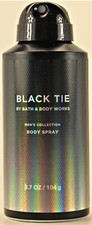 Bath  Body Works BLACK TIE Deodorant Deodorizing Body Spray for Men 3.7OZ