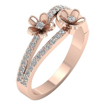 Real Diamond SI1 G 0.45 Carat Anniversary Wedding Ring Prong Set