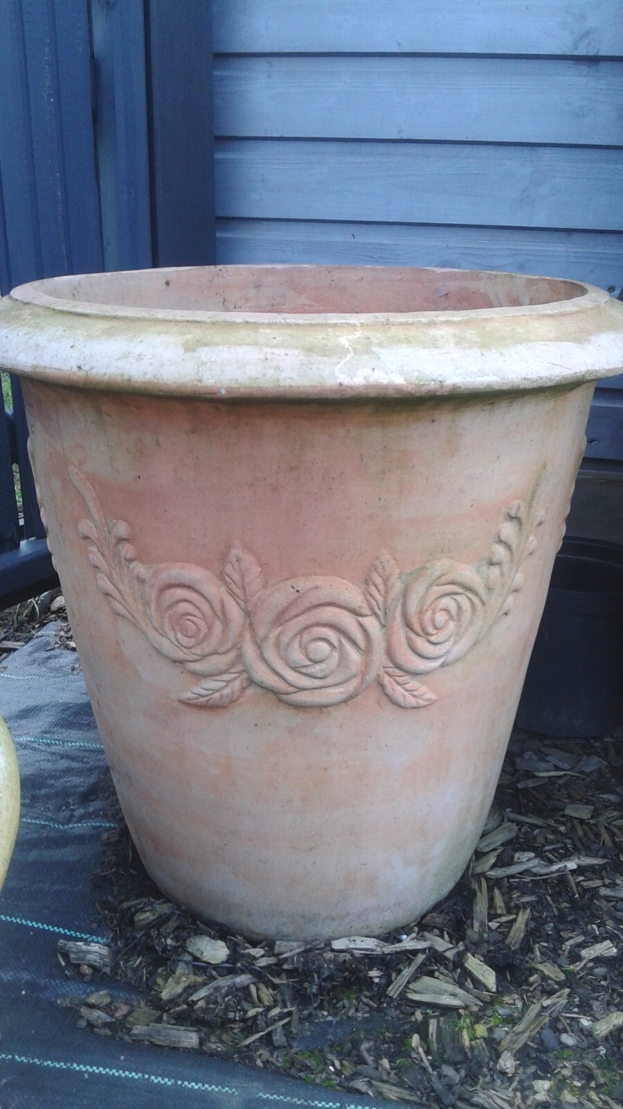 2 stück pflanzkübel terrakotta höhe /breite ca.50x50 cm zylindrisch