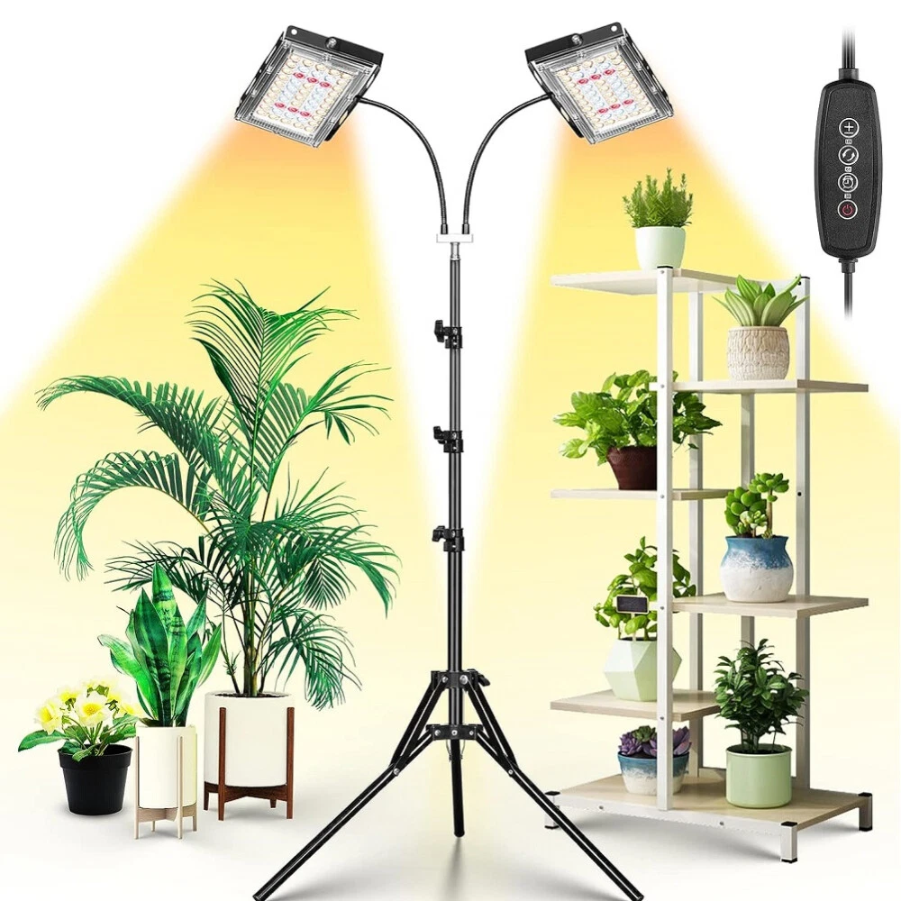 Adjustable LED Plant Grow Light Single Double Head Full Spectrum