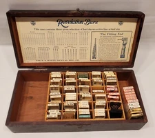THE S. S. WHITE DENTAL MFG. CO.   Revelation Burs in Wood Case over 300 USED/NEW