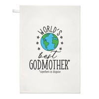 World's Best Godmother Geschirrtuch Muttertag Toll Geburtstag