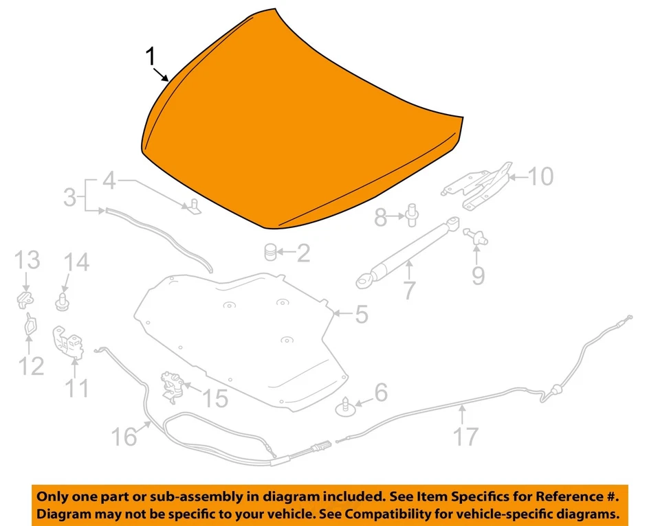 Used Hood fits: 2014 Infiniti Q50 Grade A Foto 3 de 4