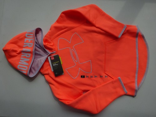 Under Armour Girl's Fleece Jumbo Highlight Logo Hoodie NWT!!! - Picture 4 of 7