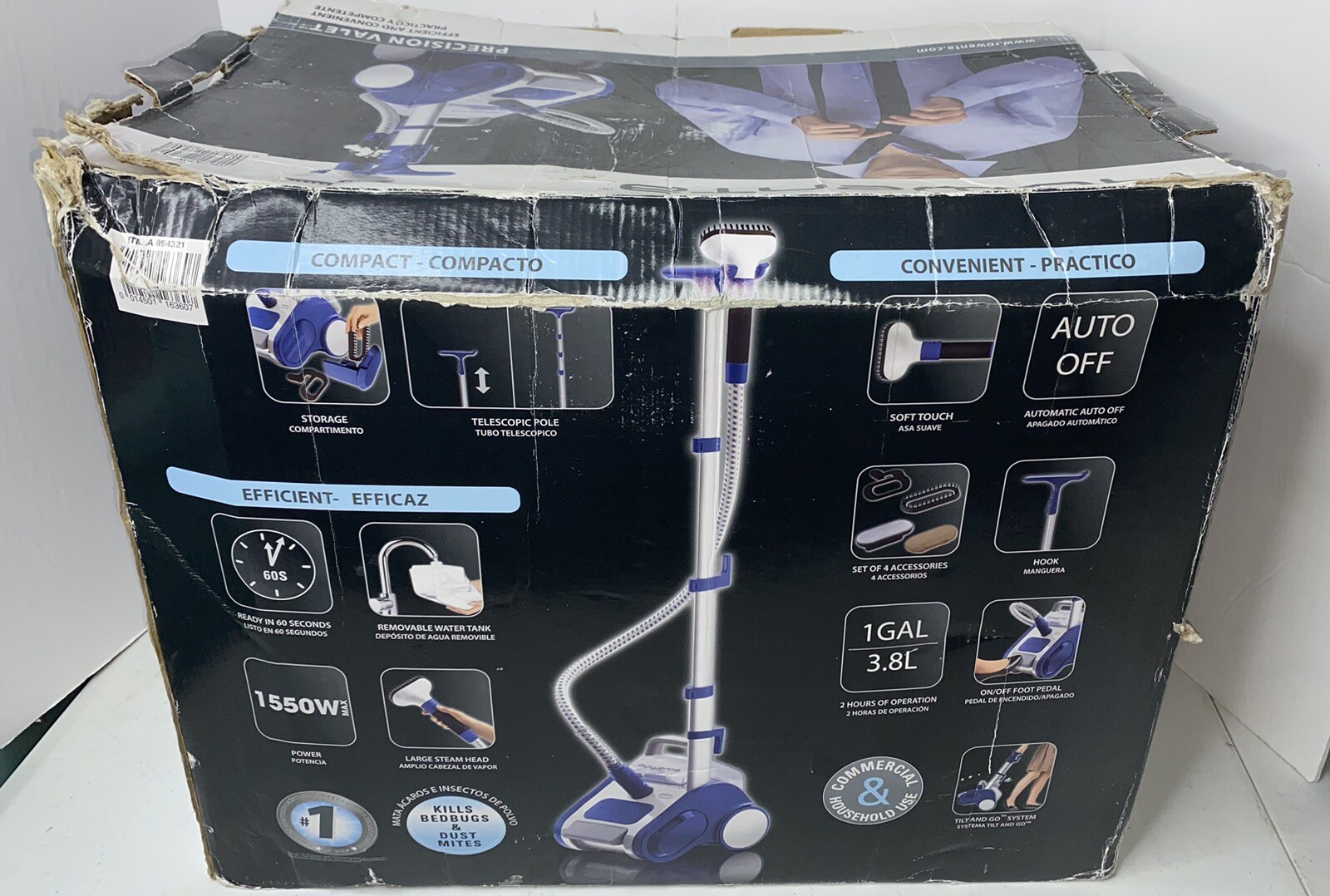 Rowenta Precision Valet Full Size Garment Steamer Complete W/Box GS6030