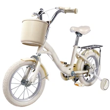 KIDS BIKE Girls Bicycle 14-Inch with Steel Frame Training Wheels and back seat 