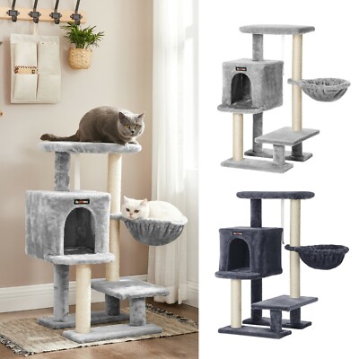 Kratzbaum Katzenbaum Kletterbaum Stabil Katzenkratzbaum 84cm klein  Plschhhle | eBay.de