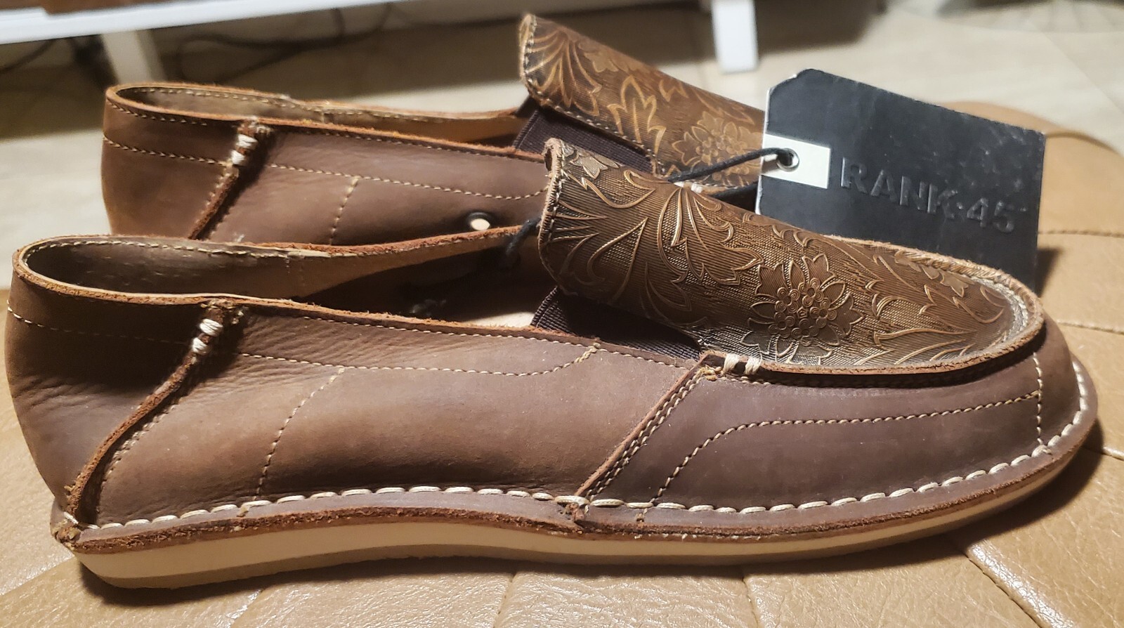 RANK 45 Women's Amberlin Textured Print Pull On Casual Shoe Size 8B New With Tag