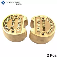 Original Brass Dental Denture Upper & Lower Flask New Lab Bronze Compress DN-422