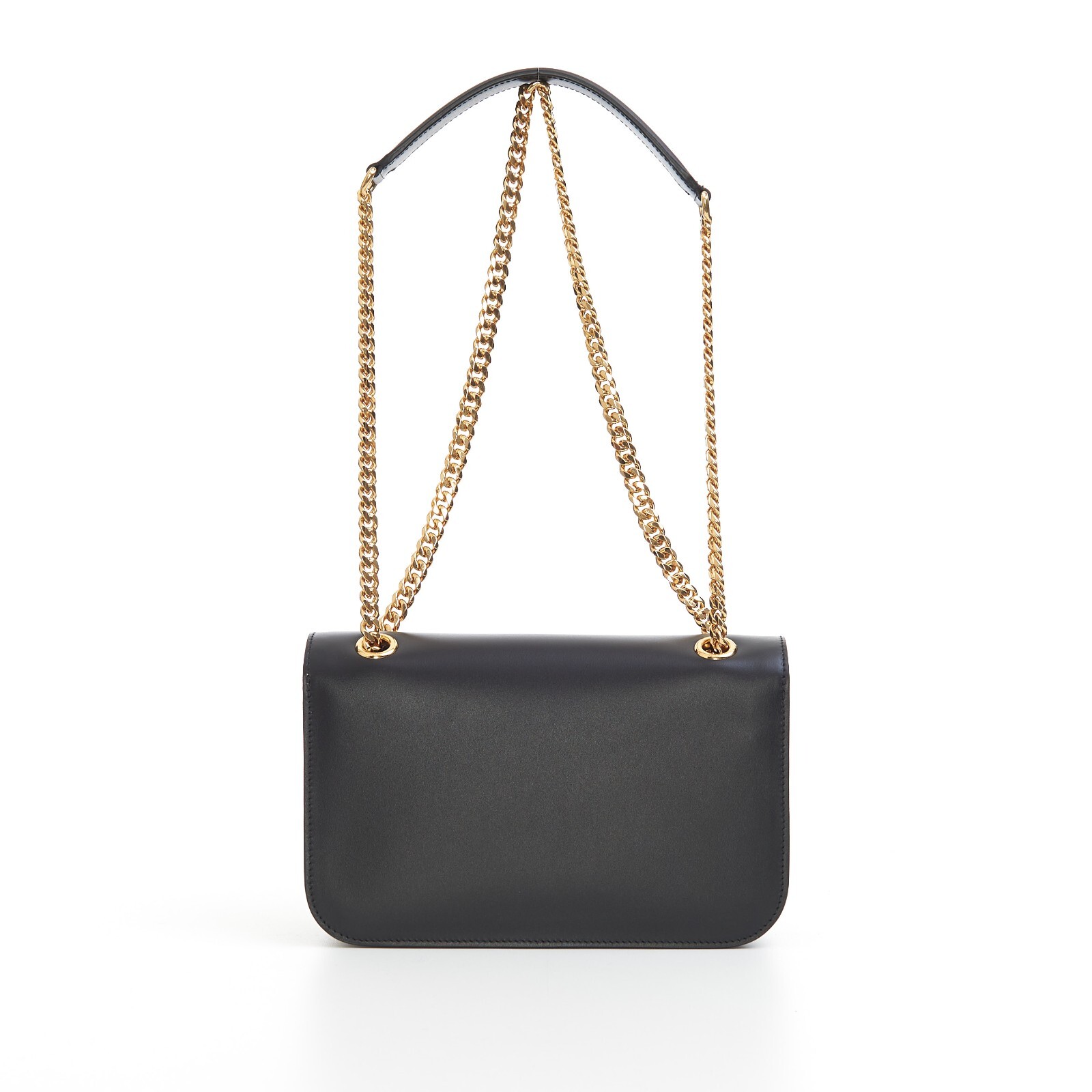 CELINE 3950$ Medium Bag Triomphe Frame In Black Shiny Calfskin image 5