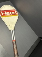 Vintage 1980 s AMF Head Professional Tennis Racket Redhead Aluminum 4 5/8 Cover