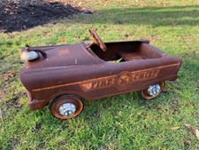 Pedal Car Vintage Fire Chief 1950s Style Nice All Original Metal Patina