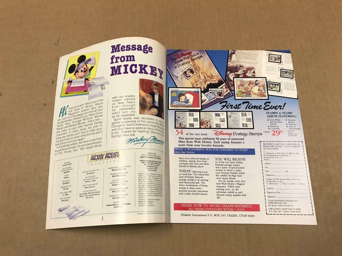 Vintage Walt Disney's Mickey Mouse Magazine, Winter 1998 | eBay