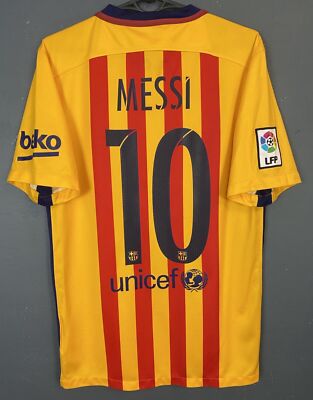 MEN LEO MESSI FC BARCELONA 2015/2016 SOCCER FOOTBALL SHIRT JERSEY