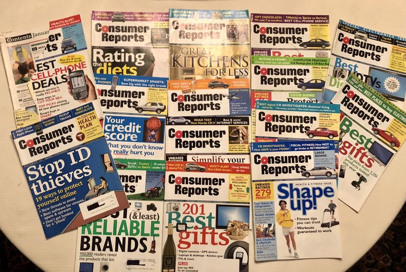 VTG Lot Of 40 Consumer Report Magazines: 2004 2005 2006 2007 W/ Cars Tech NICE!
