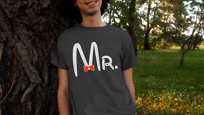 Partner T-Shirt Oversize Lunghe Per Coppia, Set Mr. & Mrs. Bianco, Taglia X-Small, Cotone Slub, Orlo Arrotondato