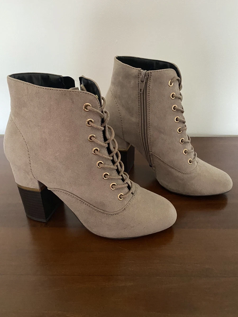 New look lace up heeled boots 2025
