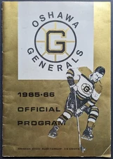 1965-66 Oshawa Generals Peterborough Petes Program Bobby Orr in Lineup Hockey