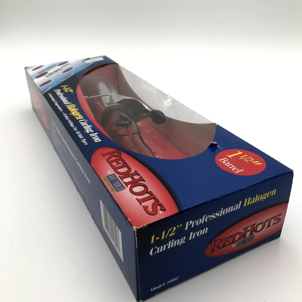 "Rizador profesional Hot Tools 1-1/2"" rojo caliente halógeno calor modelo 1802 rojo" Foto 3 de 4