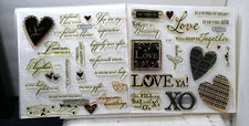 Close to my heart my acrylix Love ya and card chatter stamps