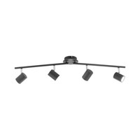 Deckenlampe Deckenleuchte Spotlampe 4 Flammig Schlafzimmerlampe Anthrazit H 16Cm