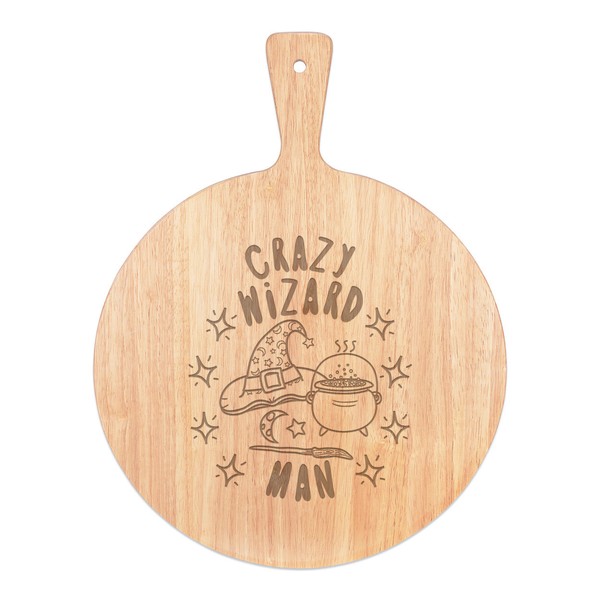 VerrüCkte Zauberer Mann Stars Pizza Brett Paddel Holz Lustiger Witz Magischer-image