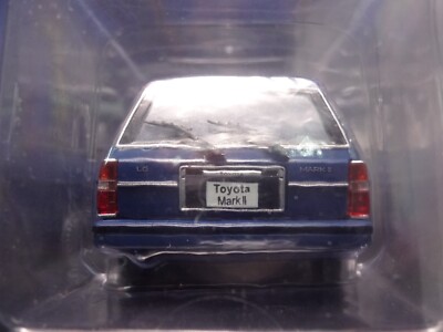 Toyota Mark Ⅱ Wagon 1988 Blue 1/43 Scale Box Mini Car Display