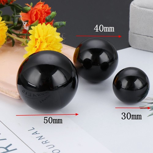 von Reiki Gießen Große Sphäre Schwarzer Obsidian Kristall Ball Quarz Stone - Bild 2 von 10