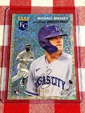 Michael Massey RC 2023 Topps Chrome Platinum Speckle Refractor 123/150 Royals 