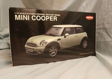 NEW KYOSHO 08741S MINI COOPER 1/18 DIECAST METALLIC SILVER WITH WHITE TOP