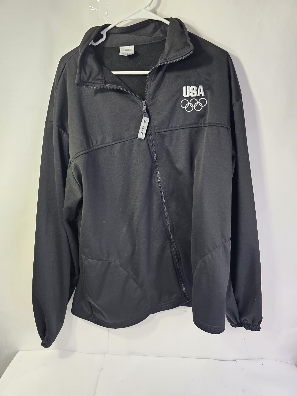 USA Olympics Mens 2XL 1996 Atlanta Vintage Black Zip Up Windbreaker