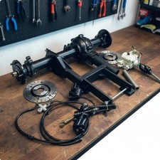 Produktbild - Hinterachse mit Differential robustes Design Go-Kart Hinterachse für Werkstatt