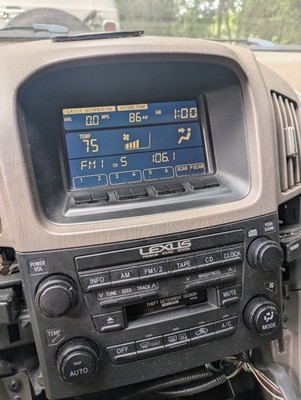 LEXUS RX300 FRONT UNIT SCREEN MONITOR CASSETTE RADIO OEM  1999-2003
