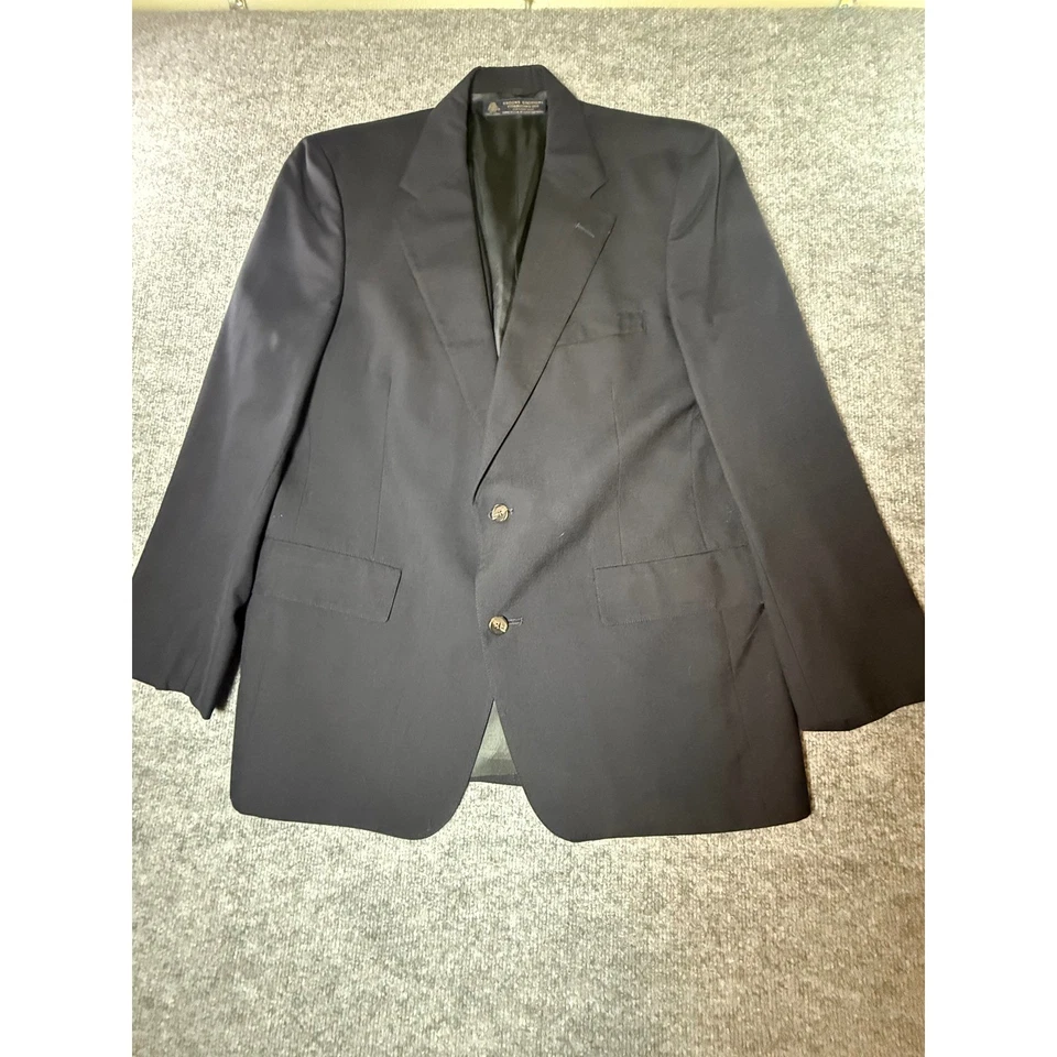 Blazer Brooks Brothers Para Hombres Azul Marino 100% Lana Chaqueta Dos Botones Foto 2 de 4