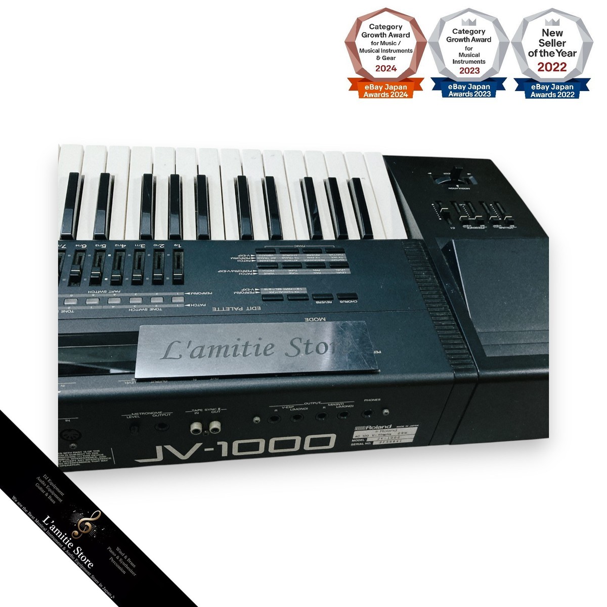 Roland JV-1000 Synthesizer 76-Key Music Workstation Keyboard