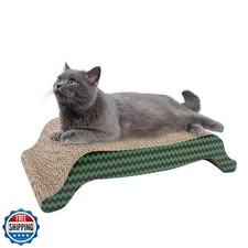 PAWISE Cat Scratcher Cardboard Reversible Kitty Scratching Pad Re