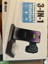 Waitiee Wireless Charger 3 in 1 15w Fast Charging Station for Apple iWatch Se/6