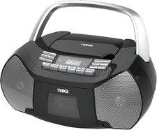 Electronics NPB-268 Portable Cd/Cassette Boombox, Silver/Black