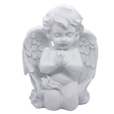 Kneeling Praying Cherub Angel Statue Figurine Indoor Outdoor Home Garden Guar...
