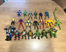 Mixed Lot Comic Book Hero Action Figures 10 Batman Marvel Tmnt Power Rangers