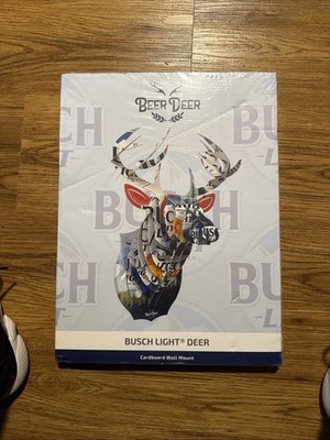 BUSCH LIGHT 3D CARDBOARD WALL MOUNT Special Edition BEER DEER~NEW Dorm, Man cave
