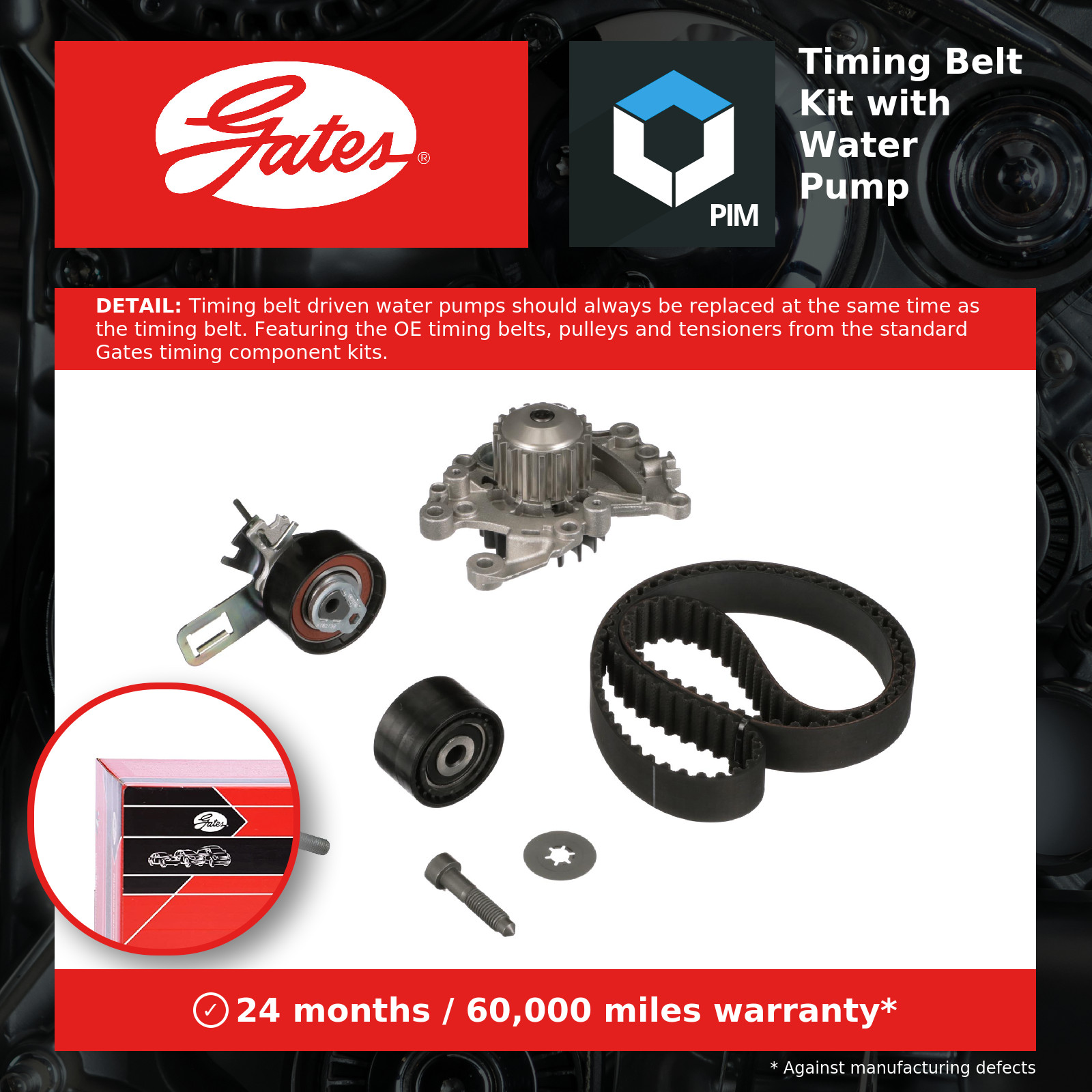 Timing Belt & Water Pump Kit fits CITROEN BERLINGO ECYHZ, K9 1.5D 2018 on Set - Image 19