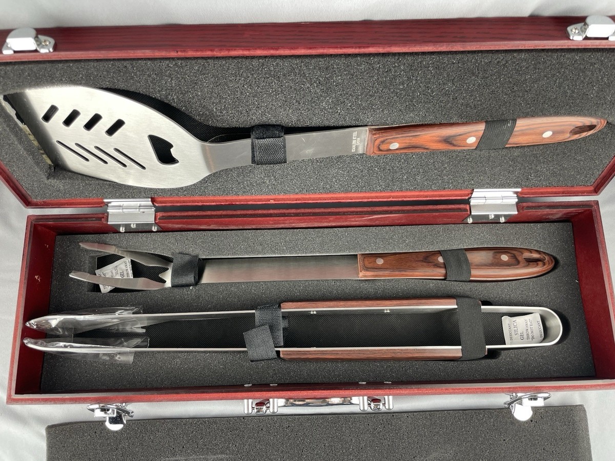 Chase Private Client Gift BBQ Grill Tool Set Stainless Steel
