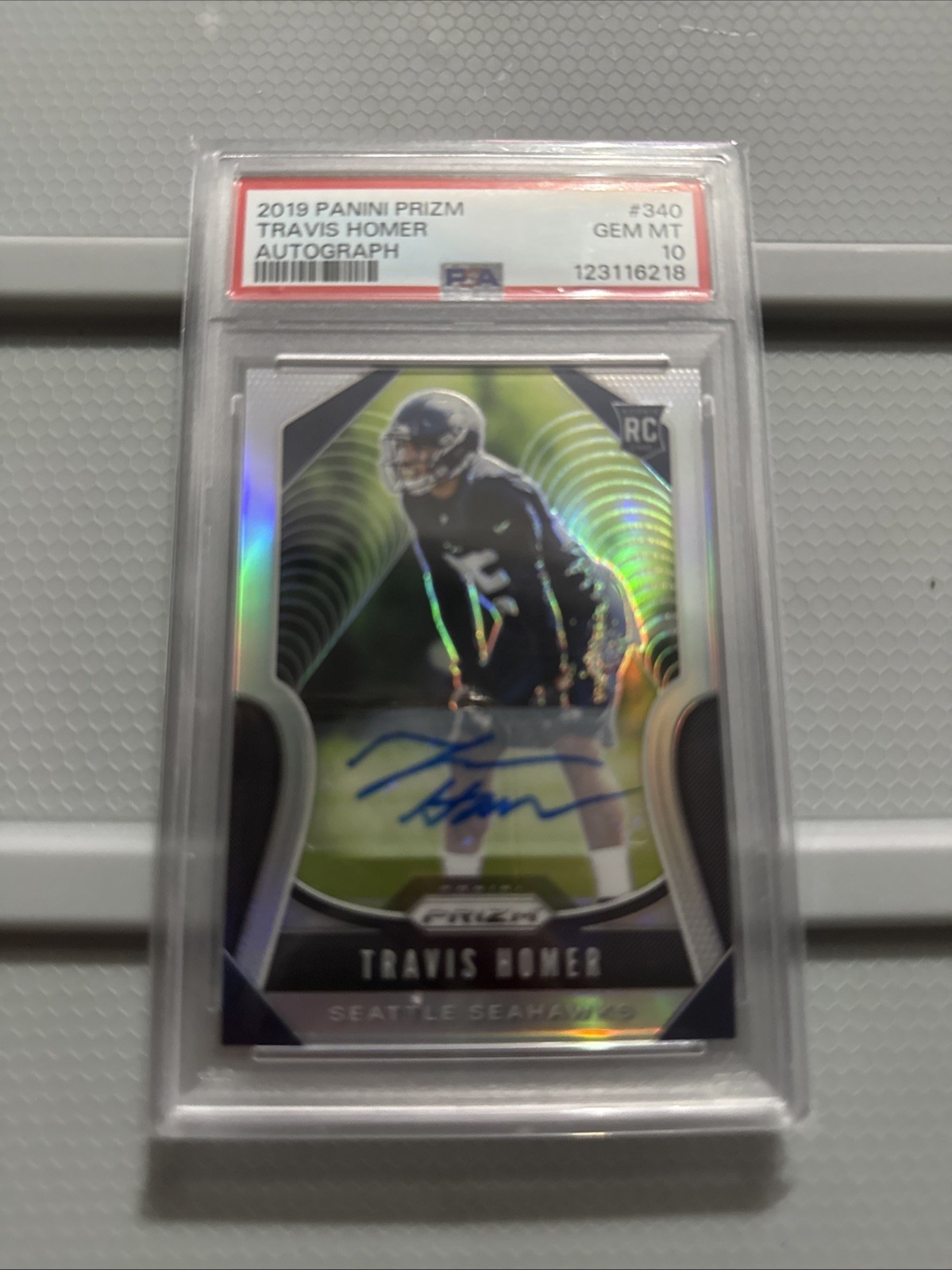 2019 panini prizm football travis homer silver prizm rookie auto #340 PSA 10 GEM