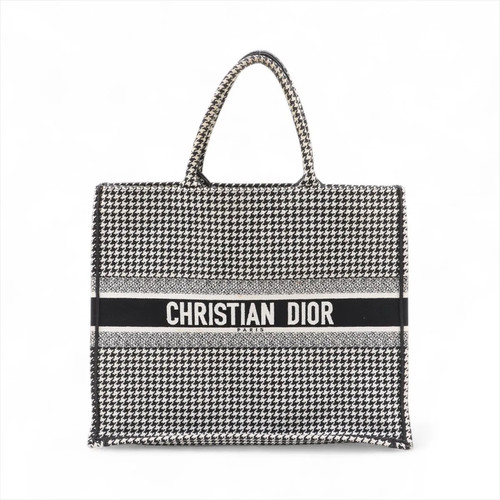 Christian Dior Book Tote Large canvas Tote bag Black × White